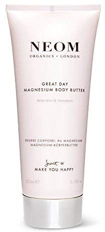 NEOM Great Day Magnesium Body Butter, 200ml I Wild mint and mandarin I Essential Oils I Zingy and Uplifting I Nourush and soften skin