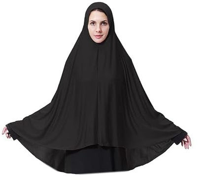 YJZQ Muslimischer Damen-Schal, Pullover, extra lang, 130 cm, Gebet, Hijab, Muslima, einteilig, Chadors, Arabien, Körperbedeckung, Turban, islamischer Naher Osten, volle Abdeckung