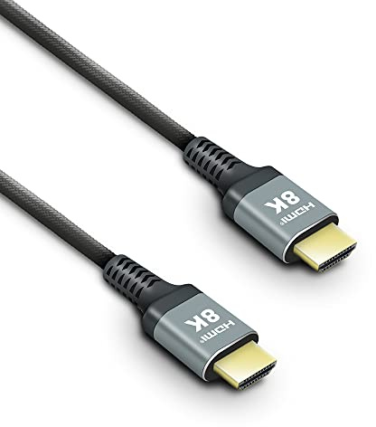 Metronic 370321 - Cable HDMI 8K, 3 m, trenzado de nailon, 4K@120Hz / 8K@60Hz, a 48Gbps, HDR Dynamic (HDR10, HDR10+, HLG, HDR Dolby Vision) Ultra High Speed, VRR (Variable Refresh Rate), macho/macho