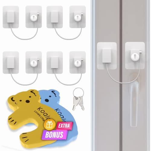 Sicurezza Finestra Bambino [x5] + Bonus | Senza forare | Blocco finestra finestra, divisore protezione finestra | + blocco portabebè [x2]