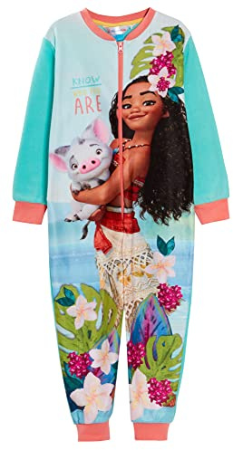 Disney Moana Mono de forro polar para niñas Pijamas de niños de Moana Ropa de dormir para estar en casa Pjs, multicolor, 2-3 años