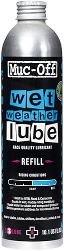 Muc-Off Wet Chain Lube, 10.14 fl oz - Bike Lube Refill, Bike Chain Oil, Chain Wax for Wet Weather Conditions - Biodegradable Bike Lubricant and Bicycle Chain Oil