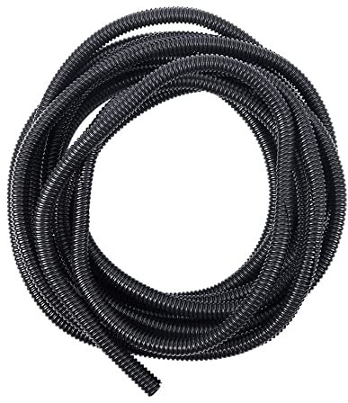 MOCNT Gaine Câbles Électriques Voiture Gaine Ondulée Flexible Protection Cache PP Tuyau Fil Fendu Gaine Isolante Conduit Tube Rangement Câble Extérieur 10mm Long 10 Mètres