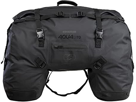 Oxford Aqua D-70 Duffle Bag Motorcycle Pannier Luggage, Black