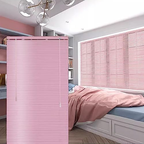 Sh000ad Aluminium-Jalousien –Metall,Rosa Verdunkelungs Fenster Tür- Rollo Faltrollo Sonnenschutz Jalousette,Wasserdicht Isolierte Raumverdunkelungsjalousien,mit Zubehör,Breite x Höhe (160x160cm)