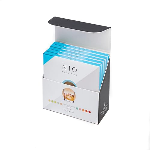 NIO Cocktails - Margarita Box 5 x 100ml Pre-Mixed, Ready-to-Serve, (Exotico Blanco Tequila, Blue Agave, Cointreau, Lime Syrup), 500ml (5)