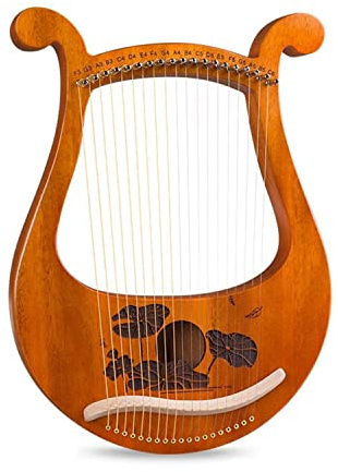 Lyra-Harfe, 19 Metallsaiteninstrument, Verbundholz-Lyra-Harfe mit Stimmschlüssel, Benutzerhandbuch, bestes Geschenk für Anfänger, Musikliebhaber, Anfänger
