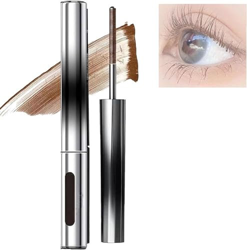 Kolarmo Judydoll Mascara,Judy Doll Iron Brush Mascara,3D Curling Eyelash Iron Mascara,Judydoll Curling Iron Mascara,Washable Extra Slim Metal Bristleless Mascara (Brown)