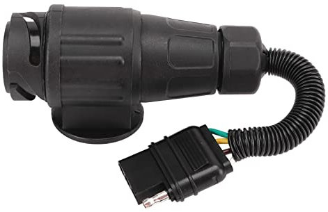 Anhängerstecker-Adapter, EU 13-polig, Rund auf US, 4-polig, Flach, Anhänger-Stecker, Konverter, Konvertierungsstecker für Wohnmobil, Anhänger-Stecker, 13-polig auf 4-polig,
