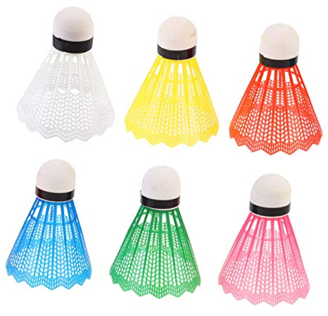 HONMEET 6 Stück Bunte Badmintonbälle Federball Aus Leichtem Material Farbenfroh Für Kinder Outdoor Sport Spaß Und Schutz