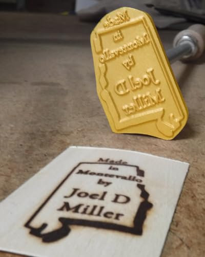 Brandeisen mit personalisiertem Stempel, Geschenk für Hochzeiten, Handwerker, Holzarbeiter, Bäcker (3,81 cm)