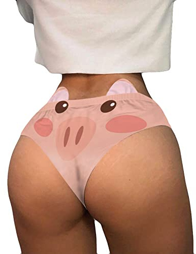 Culottes pour Femme sous-vêtements pour Femmes Culottes drôles pour Femmes Idées Cadeaux pour Cadeaux de la Saint-Valentin Lot Culotte Femme Coton Gaine String Ventre Plat (Pink, S)