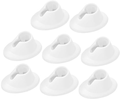 FRCOLOR Portaesmaltes de Silicona Blanco, Juego de 8 Soportes para Botellas de Esmalte de Uñas, Base Estable para Decoración de Uñas y Salón | Salón y Nail Art, Base Estable para Botellas, Práctico Suministro para Decoración de Uñas