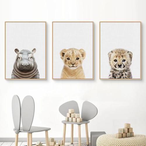 Ueiwffzo Kinderzimmer Deko Leinwandbilder, Stilvolles Bilder Kinderzimmer 3er Set, Premium Poster Set ohne Rahmen, Vielseitige Babyzimmer Deko, Perfekt für Mädchen und Jungen (30 x 40 cm,C)