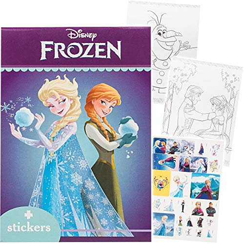 alles-meine.de GmbH Malbuch/Malblock - A5 - die Eiskönigin - Frozen - mit vielen Sticker & Aufkleber - 32 Seiten - Mädchen - Dickes Kindermalbuch - für Stifte & Wassermalfarben..
