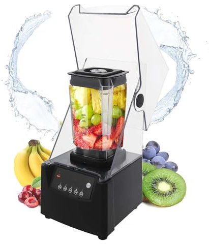 Blender Robot Pour Smoothies De Comptoir - Fruits Et LéGumes Entiers, Goulotte De 10 Cm De Large Et Plus Large (Capacité 8 L), Conception InsonoriséE Et Silencieuse, Lame En Acier Inoxydable