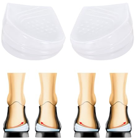 Solette Ortopediche per Correggere la Postura, in Gel, Inserti Regolabili per Supinazioni, Correzione Pronazionale, Solette con Cuneo Sul Tallone, Solettes Correttive Per Uomo Donna (S (9,3 x 5,4 cm))