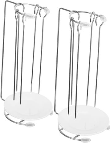 Angoily 2 ensembles Support Brochettes Barbecue Inox Rack Suspendu Pratique Antirouille Porte-brochette pour Kebab et Grillades Extérieur