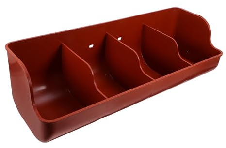 GALPADA Heavy Duty Livestock Pig Feeder with Compartments Rounded-edge Feeding Trough for Clean Farm Use Easy to Clean Multi-slot Pig Feeding Trough for Goats and Other Animals