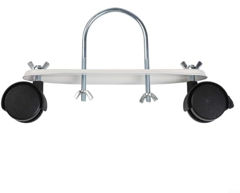 Lawnoval 2 soportes de polea móvil de acero al carbono con ruedas giratorias de 360 ° para radiadores de calefacción eléctrica (negro)