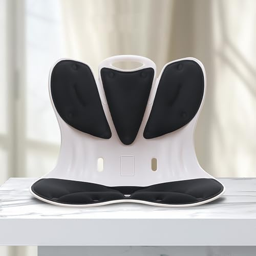 JIXDILO Lumbar Support Seat Cushions,U-Shaped Memory Foam Lumbar Pillow,Lumbar Support Back Posture Corrector for Low Back Pain Relief for Office,Home,Car(46x38x37cm/18x15x14.5in, Black)
