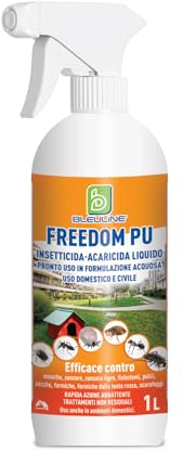 Freedom Pu Lt.1 Insetticida Acaricida Spray Pronto Uso Rapida Azione Abbattente Contro Zanzare Mosche Pulci Zecche Formiche Scarafaggi Flebotomi