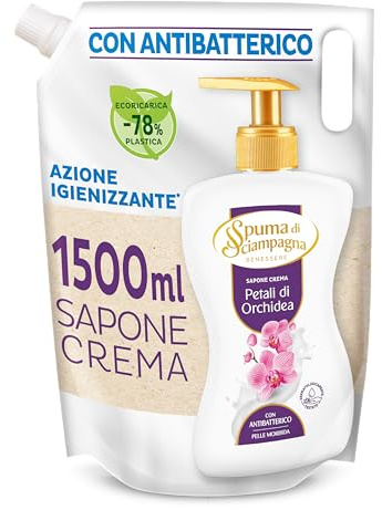 Spuma Di Sciampagna Ecoricarica Sapone Liquido Mani Ametista E Orchidea - 1500 Ml