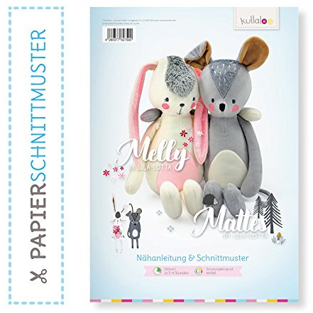 Doppelpapierschnittmuster Kuscheltiere MELLY & MATTES by Lila-Lotta