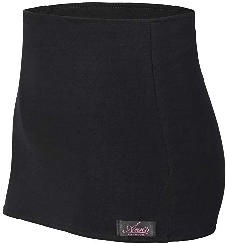 Annsfashion Nierenwärmer Bauchband Nierenschutz Jersey Band Rückenwärmer für Schwangerschaft Shirtverlängerung in 3 Größen (Schwarz, S/M)