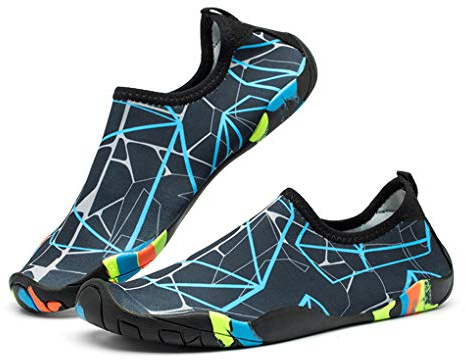 AUXDIQ Schwimmschuhe Badeschuhe Aquaschuhe Surfschuhe Wasserschuhe Strandschuhe Barfuß Schnell Trocknend für Damen Herren