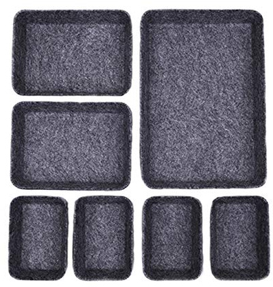 YDYSAA 7-teiliges Schubladen-Organizer, aus Filz, Büro, Ordnungssystem, Schublade, Schreibtisch, Filz, für Büro, Schlafzimmer, Küche, Make-up-Utensilien