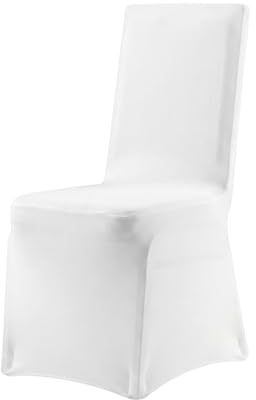 ACXIN Stuhl Husse Schleifenband Stuhlbezüge Stuhlhussen Stretch Stuhlüberzug Moderne Stuhl Abdeckung für Hochzeiten und Feiern (50 Stück, Weiß)