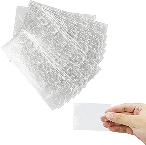 10 fogli (240 pezzi) adesivi per unghie su entrambi i lati, autoadesivi, trasparenti, gelatine, adesivi per unghie artificiali, accessori per lo studio delle unghie