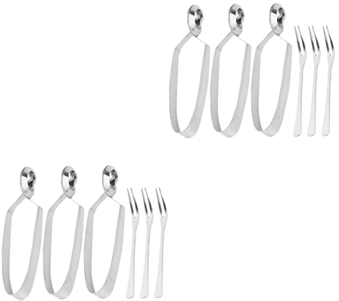 Cabilock 6ensembles Pince à Escargot Acier Inoxydable Ensemble De Pinces Fourchettes Pour Servir Les Escargots Ustensile De Cuisine Pratique Et Facile à Nettoyer