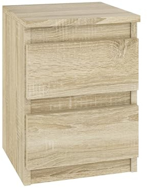 SoDREAMER Nachttisch Sonoma | Nachtschrank Beistelltisch | Nachtkommode für jedes Schlafzimmer, Wohnzimmer, Jugendzimmer | Kleine Kommode | 30x41x30 cm