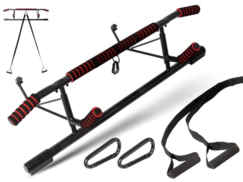 Strongr.life Klimmzugstange Türrahmen ohne Schrauben - Pull Up Bar inkl. Schlingentrainer - Türreck Traglast bis 200 kg - Klimmzug Tür - Für Klimmzüge