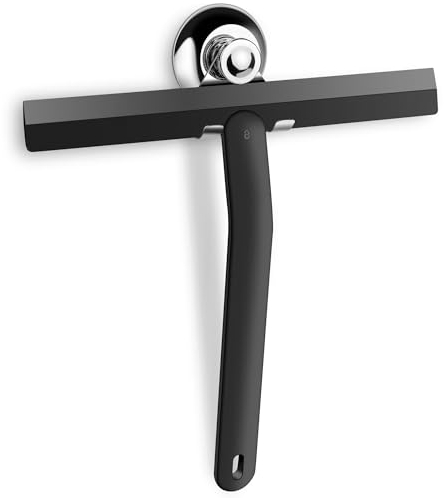 Rasquetas Limpiacristales para Ducha de Silicona con Soporte， Pared y Soporte Pegamento Diseño Ergonómico para Limpiar Mampara de Ducha, Ventana