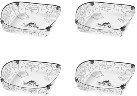 TOLUON Collapsible Bowl Plate, Portable Camping Tableware, Food Grade BPA Free Folding Plate, Heat-Resistant Ultra-Light Folding Tableware for Camping Outdoor Cooking Picnic (Plate 4pcs)