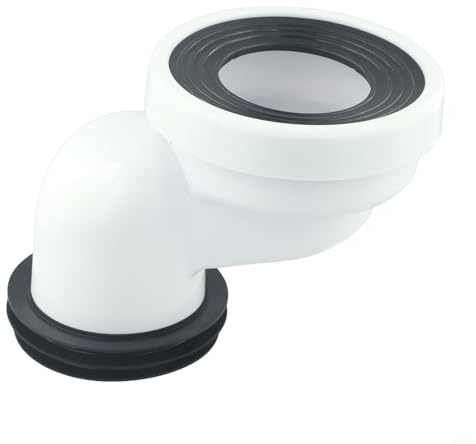 HOHOVYVY Junta de desagüe para inodoro, juego de conexión para inodoro, conector de boquilla de inodoro, tubo de inodoro, tubo de desagüe recto excéntrico (D)