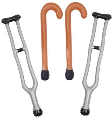 Abaodam Cosplay Aufblasbarer Spazierstock-set 4-teilig Pvc-stock Für Festivalpartys Und Bühnen