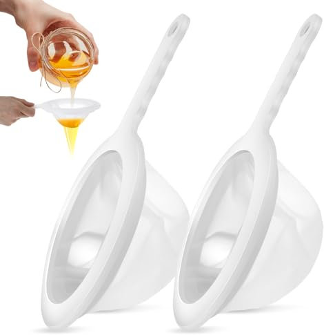 2 coladores de plástico para filtro de kéfir, colador pasante, malla de nailon extrafino, colador fino con asas antideslizantes, adecuado para filtrar yogur, vino láctico y miel