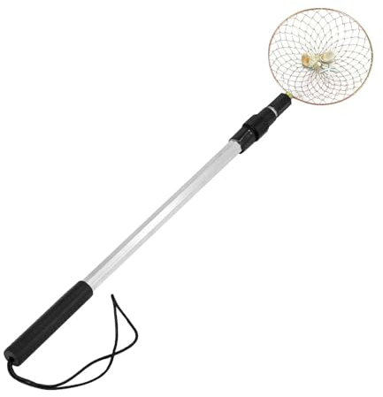 Nuytghr Shell Scooper per spiaggia, setaccio a denti di squalo, strumento setaccio da spiaggia, paletta per sabbia retrattile, strumento di raccolta delle conchiglie, raccoglitore di denti di squalo,