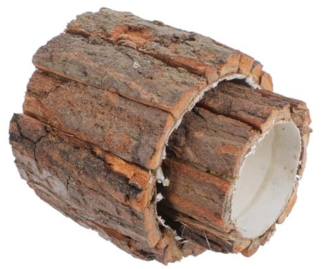 Garneck 2stücke Holz Blumentopf Aus Rinde Pflanzbehälter Aus Holzstämmen Dekorative Rustikale Blumencontainer Für Outdoor-pflanzenhaltung