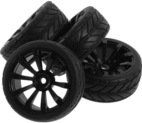 VANZACK 4stücke Rc-Auto-räder aus Gummi und Kunststoff Austauschbare Spielzeugreifen für Ferngesteuerte Modellautos Robuste und Langlebige Ersatzräder für Kinderfahrzeuge