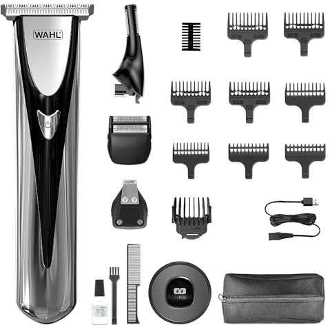 WAHL Elite Groom, tondeuse pour le corps, têtes de lames lavables, tondeuse nez, tonte des poils des oreilles, batterie longue durée, parfaite pour lui, entretien facile