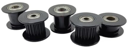Schwarze Umlenkrolle 20 Zähne Breite 6 10 15mm Bohrung 3 4 5 6 8mm Lager Zahnriemen 3D Drucker Zubehör Spannen(Black Width 9mm,Bore 3mm with Teeth)