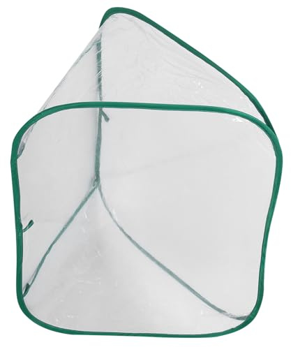 TOBBOMEY Mini Serra Triangolare Pieghevole Riparo Protettivo per Piante da Esterno Serra Portatile per Piccole Piante Come Succulente Copertura per Crescita Botanica