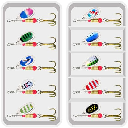 Wobble Rotatif Plastomer Vibrations Appâts Spinner Cuillère Gabarits Leurres De Pêche pour Eaux Douces en Eau Salée Portables Leurres De