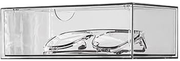 Brillenständer Brillenständer, Sonnenbrillen-Platzierungsschrank, Desktop-Requisiten-Aufbewahrungsbox, staubdichte transparente Brillenbox(Klein)