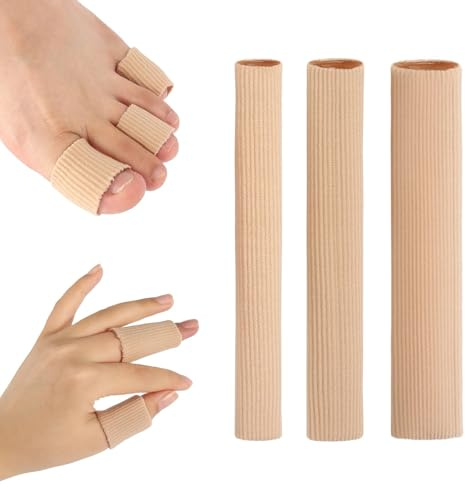 9 Stück 3 Größen Zehenschutz Silikon, Schneidbar Zehenpolster, Finger Zehenschoner, Druckschutz Schlauchbandage für Hühneraugen, Blasen, Schwielen und Bunion